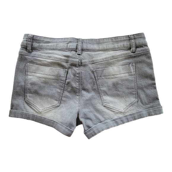 CLOCKHOUSE Grey Coastal Cowgirl Denim Jean Shorts Size L - Picture 2 of 14